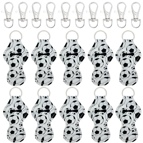 allydrew 10 Pack Chapstick Holder Keychain, Keyring for Lip Balm Lip Gloss Lipstick with 10 Pieces Metal Keyring Clasps, Soccer Beauty & Personal Care allydrew