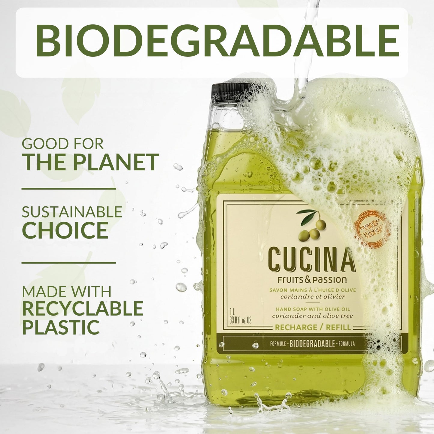 Cucina Coriander and Olive Tree 33.8 oz Purifying Hand Wash Refill Beauty & Personal Care PANZERR