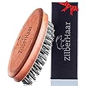 ZilberHaar Pocket Mustache and Beard Brush - Stiff Boar Bristles Small Brush - Perfect Beard Grooming Tool - Relieves beard itch - Short and Medium Beauty & Personal Care ZilberHaar