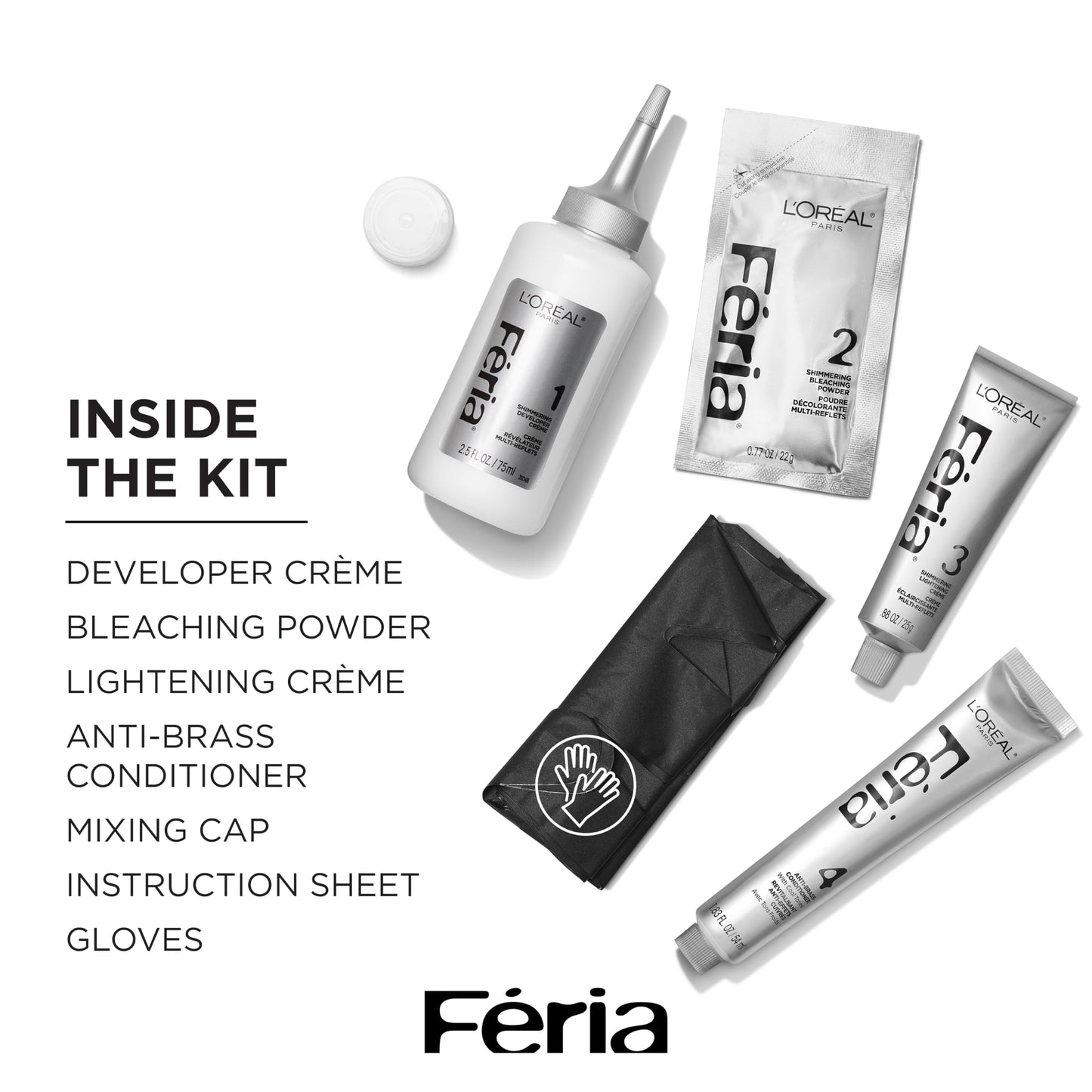 L'Oreal Paris Feria Multi-Faceted Shimmering Permanent Hair Color, Extreme Platinum, Pack of 1 Hair Dye Kit Beauty & Personal Care L'Oreal Paris