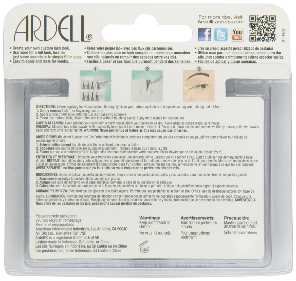 Ardell Duralash Naturals Individual Lashes - Short, 56-Count (Pack of 4) Beauty & Personal Care Ardell