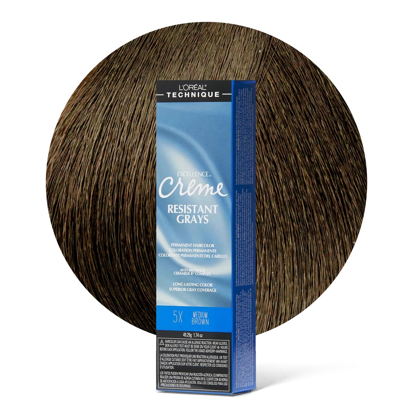L'OREAL TECHNIQUE Excellence Crème Resistant Grays Permanent Hair Color - Max Coverage on Resistant Grays, Rich Crème No-Drip Formula & Patented Gray Beauty & Personal Care L'OREAL TECHNIQUE