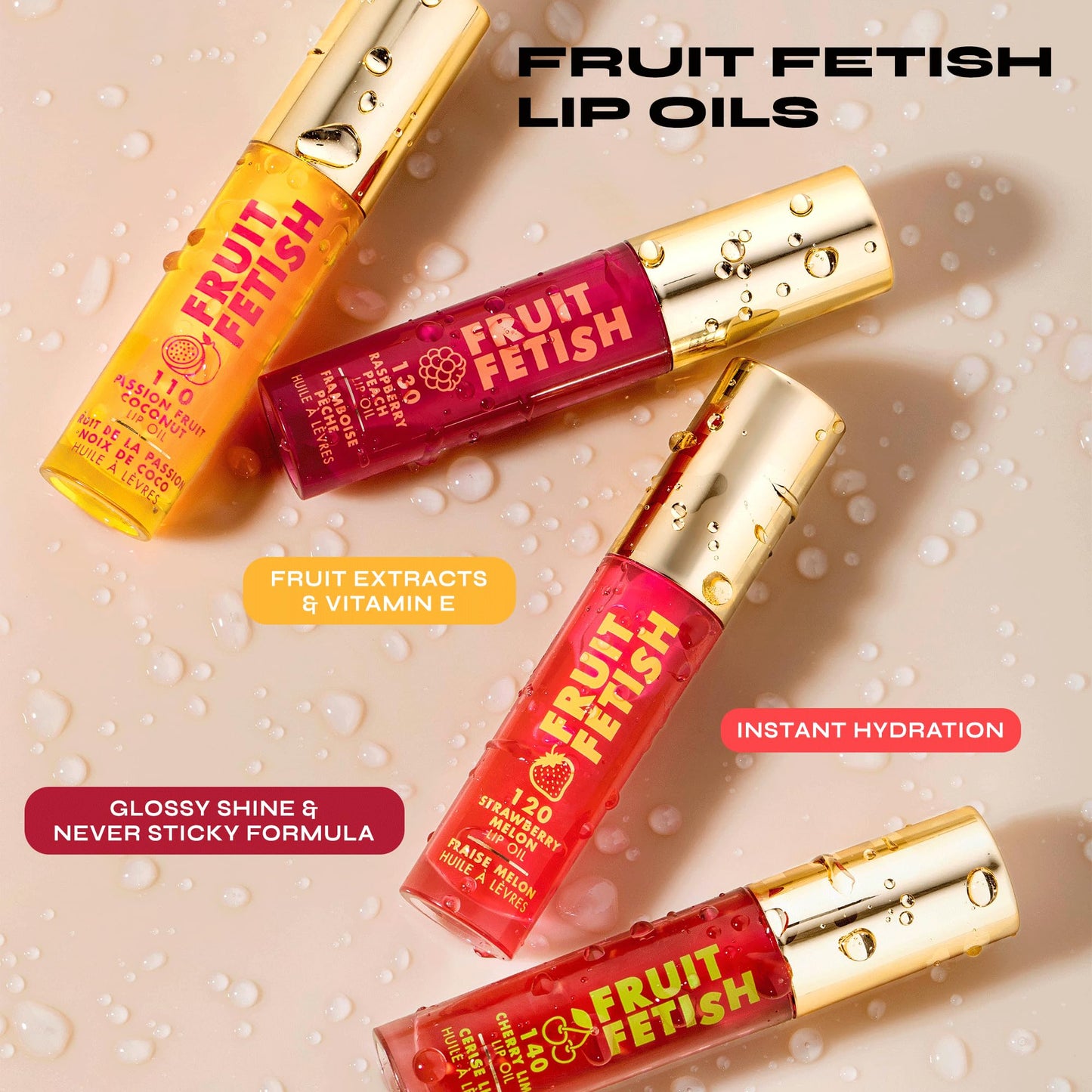 Milani Fruit Fetish Lip Oil, Tinted Lip Gloss & Hydrating Lip Oil Treatment, Moisturizing Non Sticky Clear Shine, High Shine Lip Balm for Dry Lips Beauty & Personal Care Milani