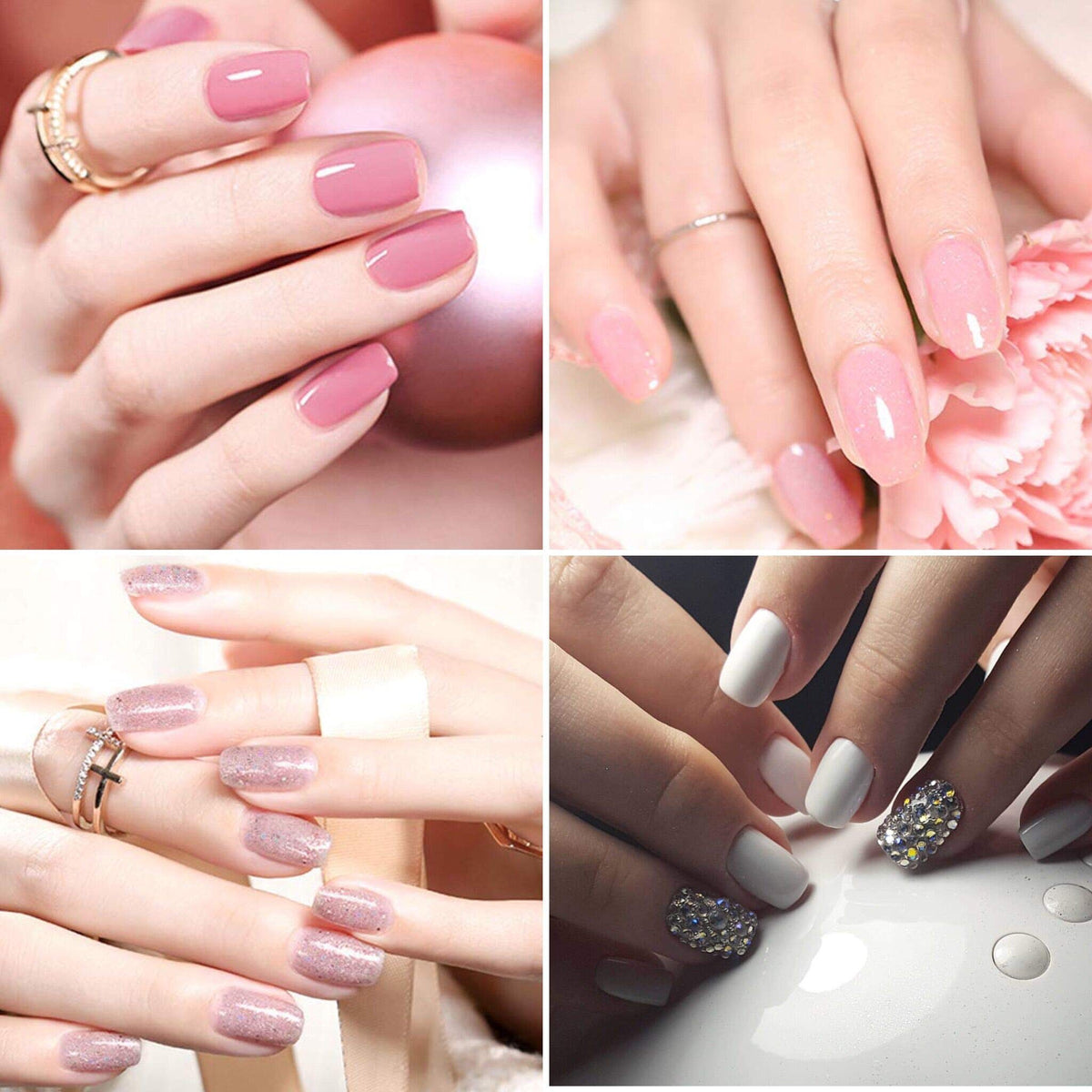 Gel Nail Polish Starter Kit - 6 Colors Gel Polish Set Base Top Coat, 36W LED Nail Dryer Lamp with Full DIY Gel Manicure Nail Tools by Vishine 8ml Beauty & Personal Care Vishine