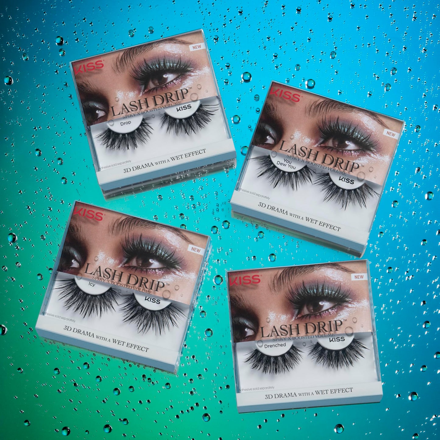 KISS Lash Drip, False Eyelashes, 'You Dew You', 14mm, Includes 1 Pair Of Lash, Easy to Apply, Reusable Lash Clusters Beauty & Personal Care KISS