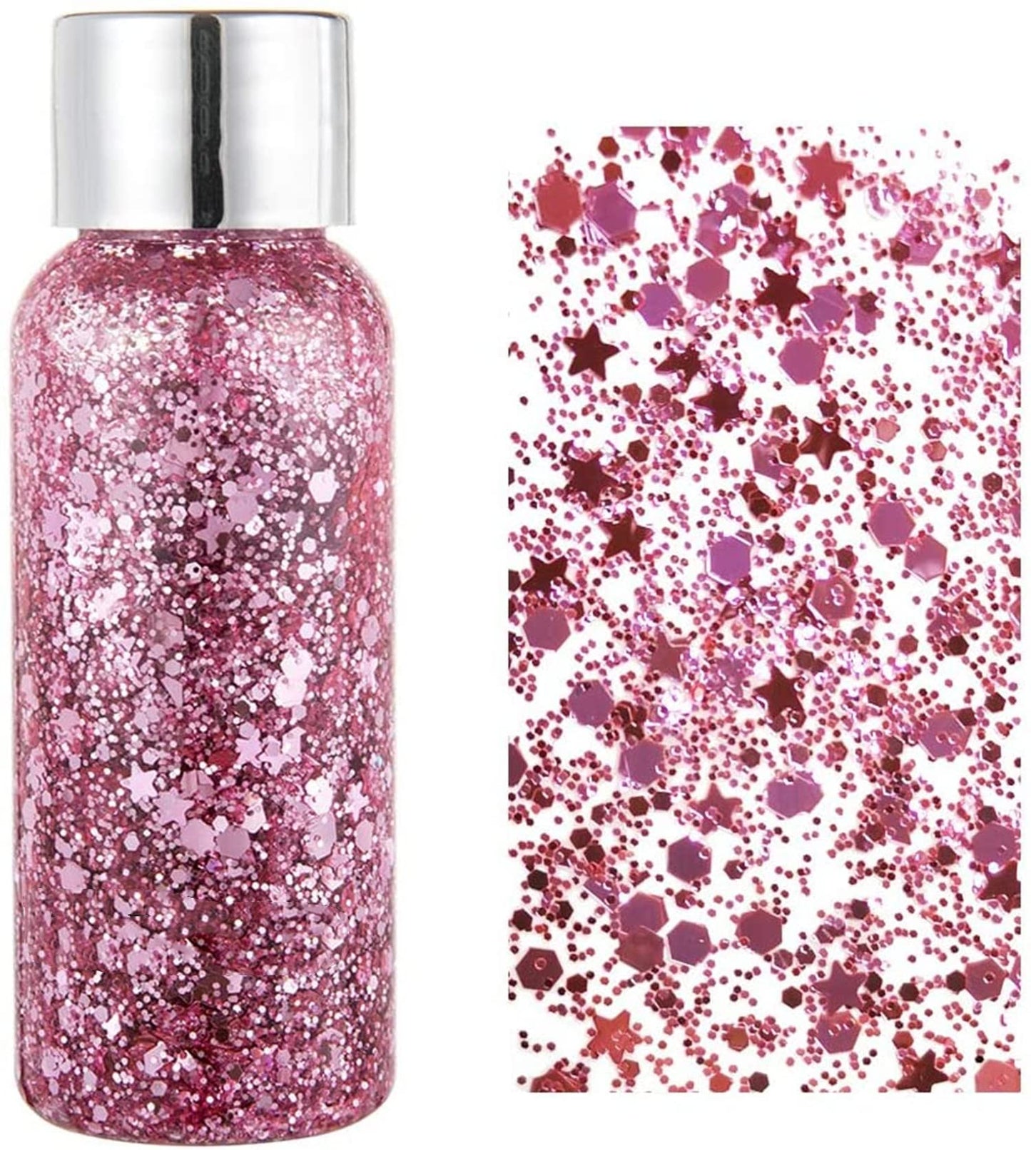 MAEPEOR Chunky Face Body Glitter Gel 19 Colors Mermaid Sequins Holographic Body Glitter Gel Long-Lasting Festival Makeup Glitter Paint for Face Body Beauty & Personal Care MAEPEOR