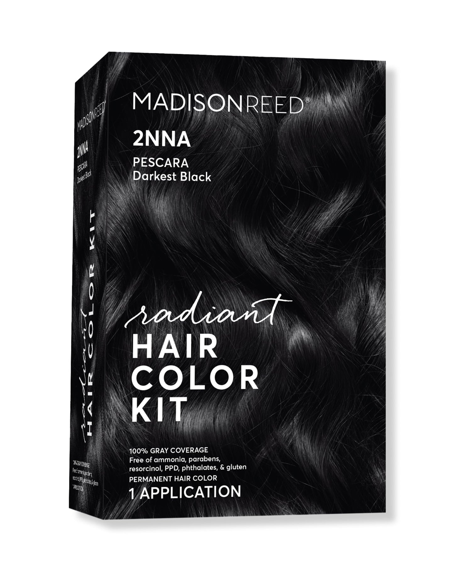 Madison Reed Radiant Hair Color Kit - 2NNA Darkest Cool Black with Ash Undertones (Pescara Black), Dimensional Gray Hair Blending Permanent Hair Dye Beauty & Personal Care Madison Reed
