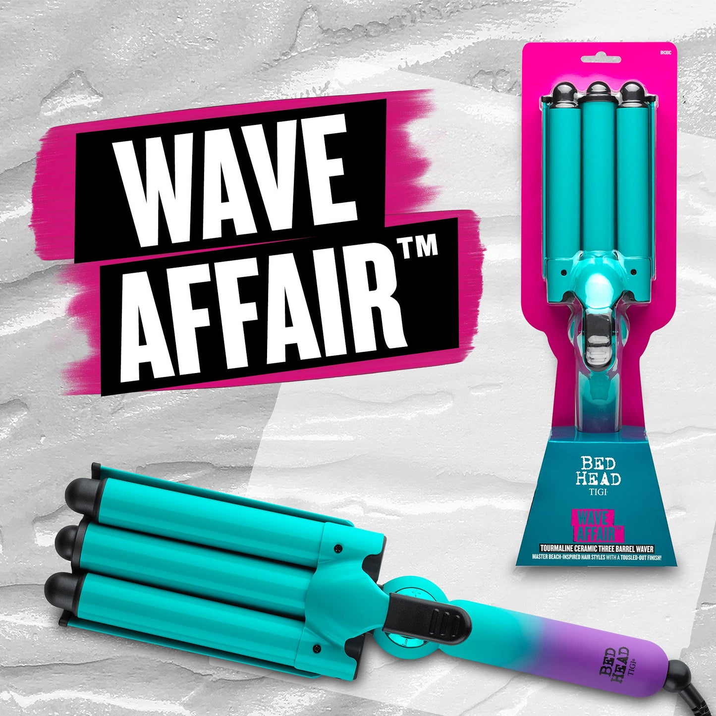 Bed Head Wave Affair Jumbo 3 Barrel Hair Waver – Quick Styling, Long Hold & Less Heat Damage with Heat-Protectant Glove Beauty & Personal Care Bed Head