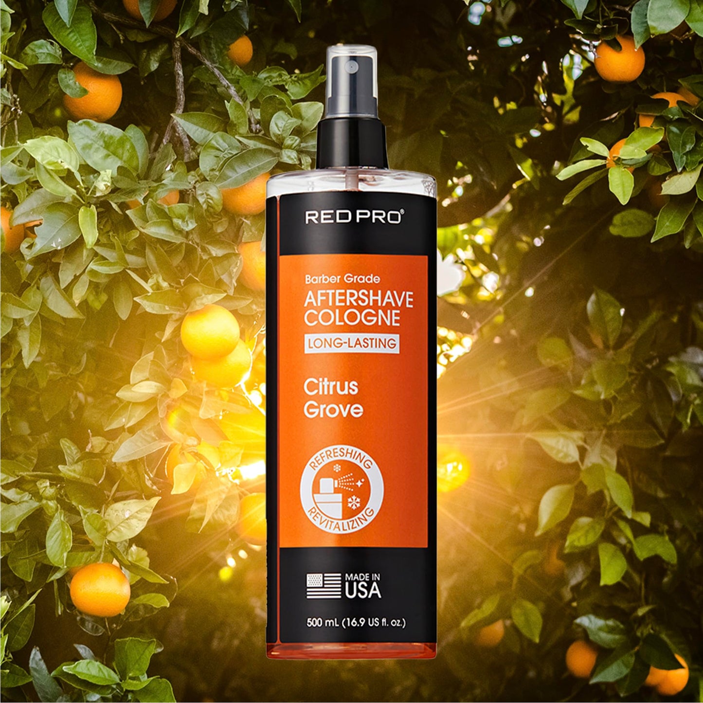 RED Pro GROOMANE Cooling Aftershave Cologne for Men, Barber-Grade Post-Shave Splash, Long-Lasting Scent, Soothes with Aloe, Fast-Drying, Tone Skin Beauty and Personal Care RED Pro