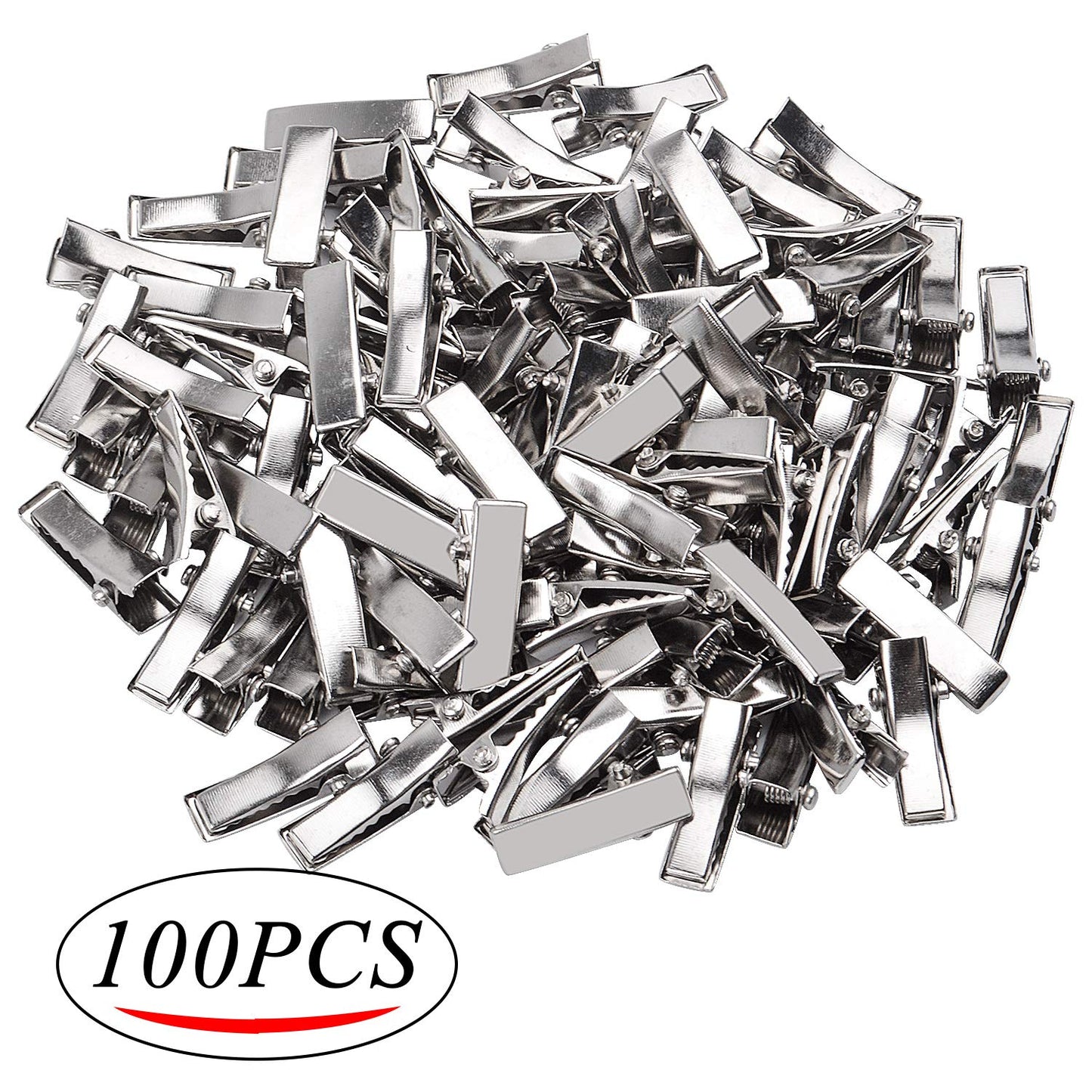 Alligator Hair Clips, 100pcs 2cm Single Prong Duckbill Hair Clips with Teeth Flat Top Crocodile Hair Pins Barrette for Hairbow Accessory Crafts Beauty & Personal Care Hendevl