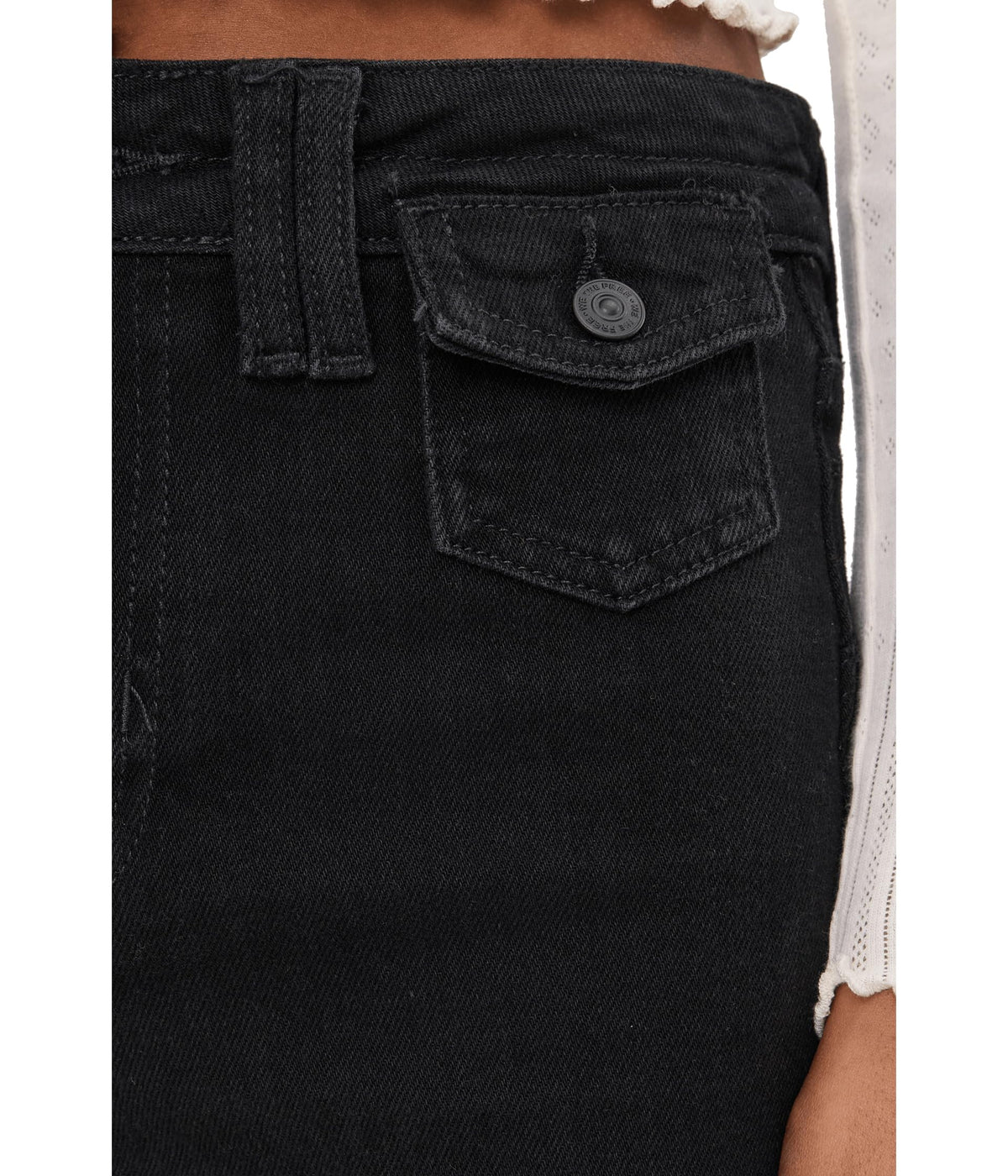 Free People, Womens, Kellee High-Rise Palazzo, Black Eyeliner, Size: 26, Inseam: One Size