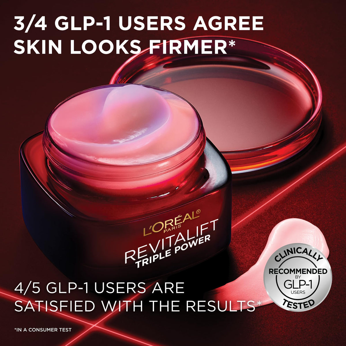 L'Oreal Paris Revitalift Triple Power Anti-Aging Face Moisturizer, Pro Retinol, Hyaluronic Acid & Vitamin C to Reduce Wrinkles, Firm & Brighten Skin