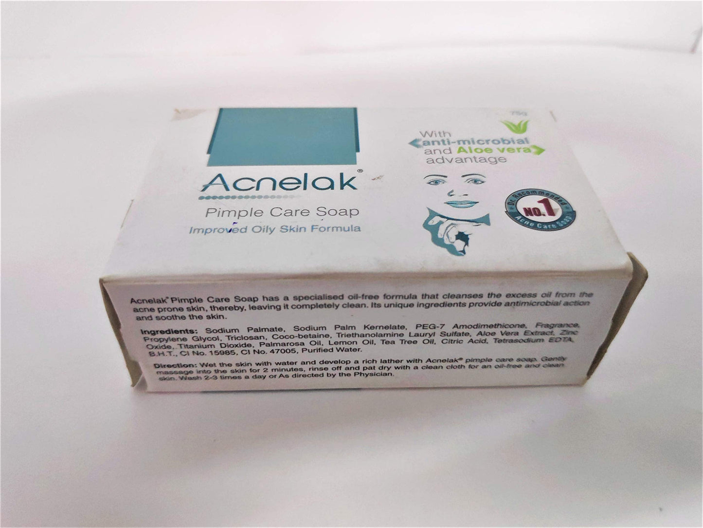 Acnelak 3 x 75gm (pack of 3) Pimple Care soap with anti microbial and Aloe vera advantage Beauty & Personal Care Niomtoper