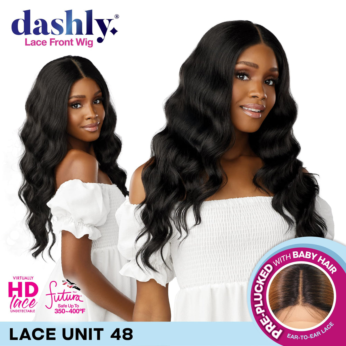 Sensationnel Dashly Lace Front Wig-Unit 48, LIGHTASHBROWN