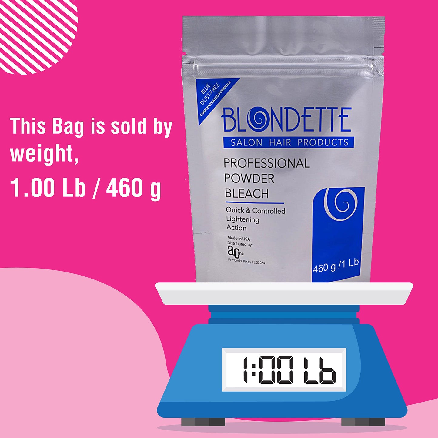 Powder Bleach, Blondette Salon Professional Powder Bleach blue dust-free (460) Beauty & Personal Care Blondette
