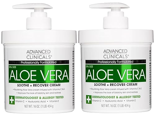 Advanced Clinicals Aloe Vera Lotion Skin Care Relief | Vitamin E Infused Hyaluronic Acid Moisturizer & Vitamin C Body Lotion For Women & Men Helps Beauty & Personal Care Advanced Clinicals