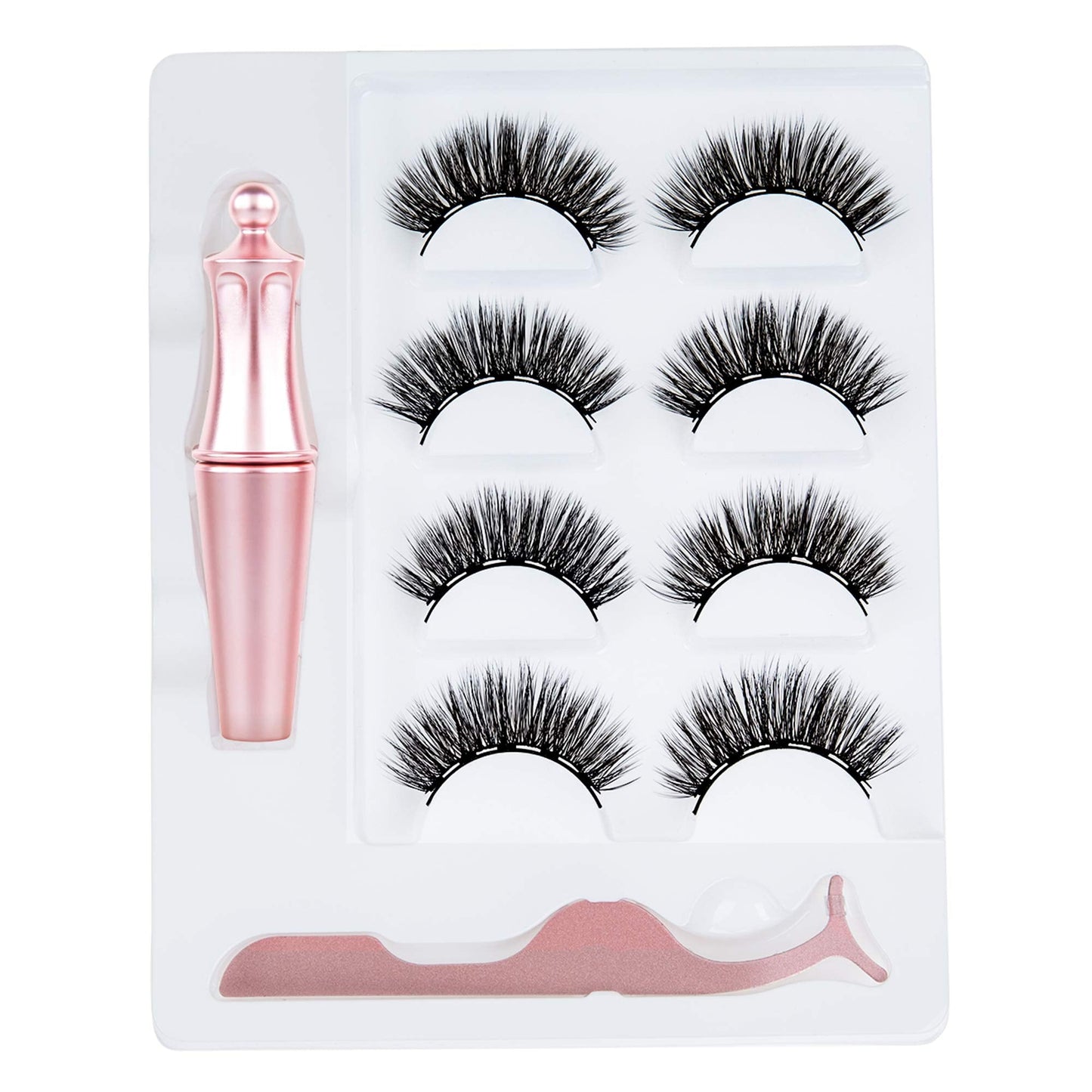 Magnetic Eyelashes, False Eyelashes Magnetic Eyelashes with Eyeliner Natural Look with Eyeliner?4pairs? Beauty & Personal Care Aonmik
