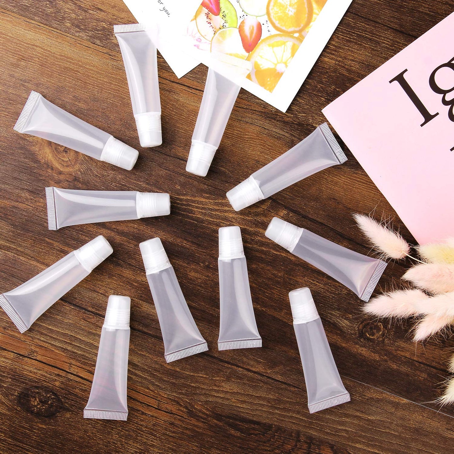 HRLORKC 50Pcs 10ml Empty Lip Gloss Tubes Empty Lip Balm Tubes for DIY Lip Gloss Balm Cosmetic Beauty & Personal Care HRLORKC
