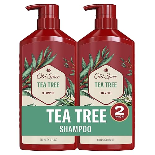 Old Spice Tea Tree Shampoo for Men, Healthier, Fuller, More Moisturized Looking Hair, 21.9 Fl Oz Each, Twin Pack Beauty & Personal Care Old Spice