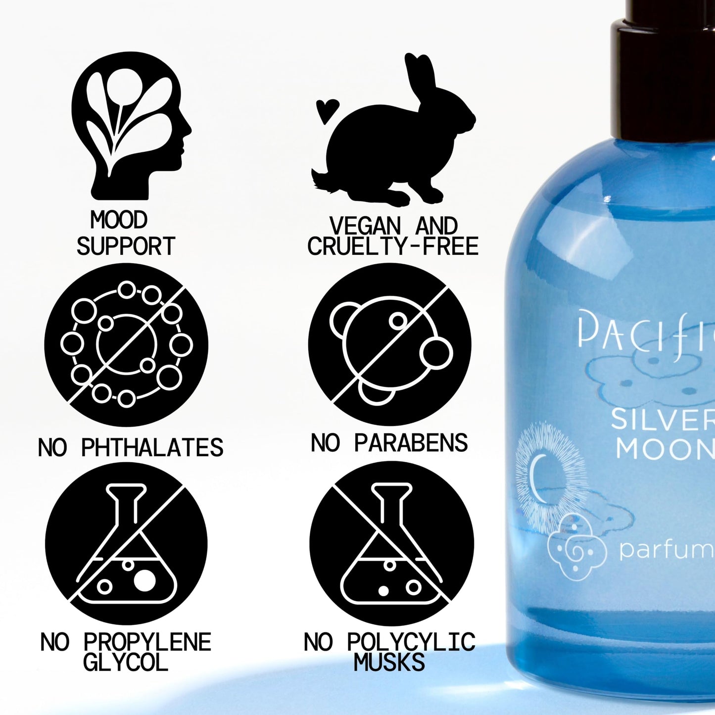 Pacifica Silver Moon Vanilla Almond Spice Perfume - Warm Gourmand Clean Fragrance for Women, 2 fl oz (Vegan & Cruelty-Free) Beauty & Personal Care Pacifica