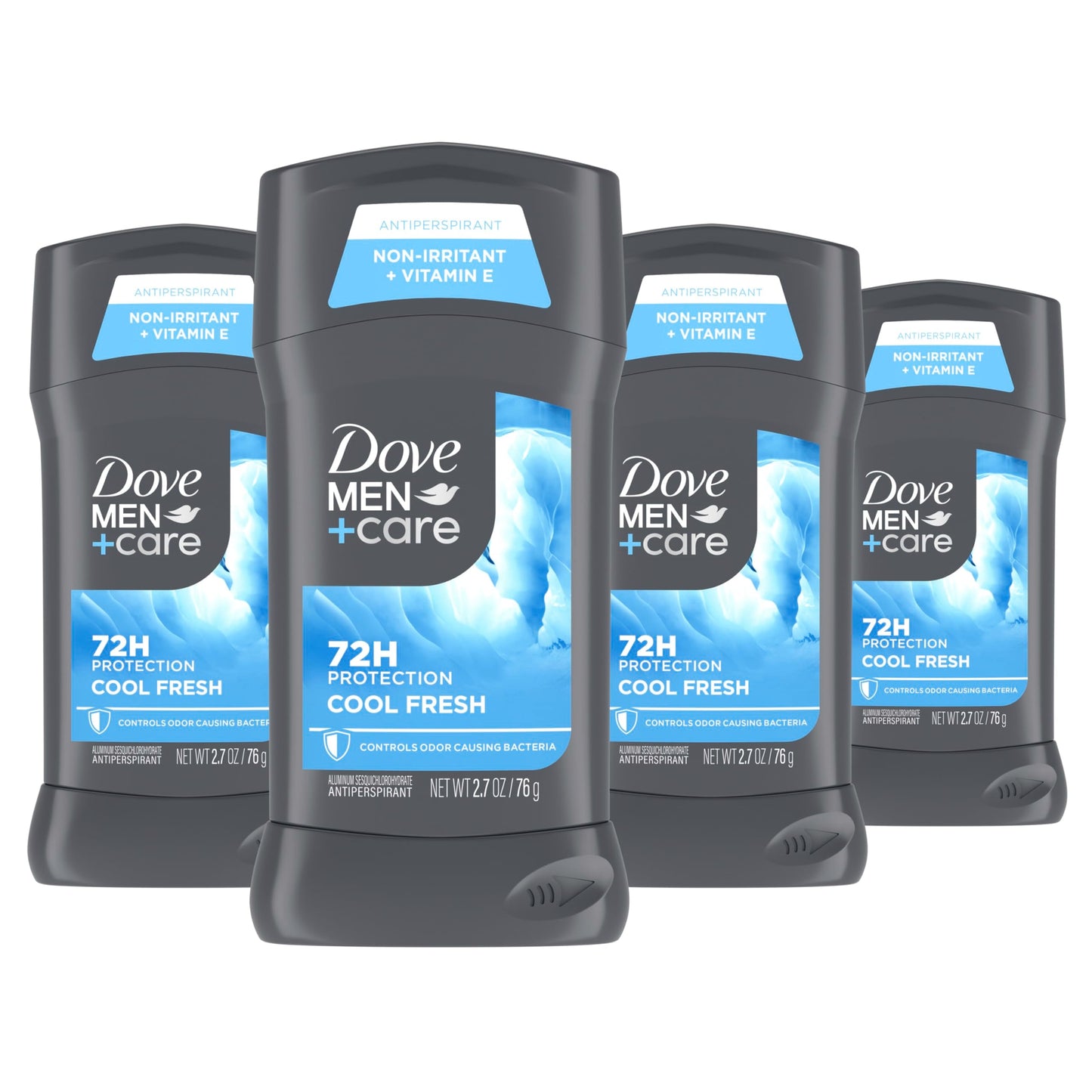 Dove Men+Care Antiperspirant Deodorant Cool Fresh 4 Count for a Long-Lasting Aqua Scent, with 72H Protection, 2.7 oz Beauty and Personal Care DOVE MEN + CARE