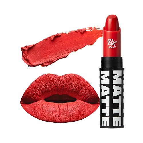 Ruby Kisses Lipstick, Matte Finish, Long-Lasting, Highly Pigmented, Smooth Apply, Full Coverage Lip Color Makeup (Scarlet) Beauty & Personal Care Ruby Kisses