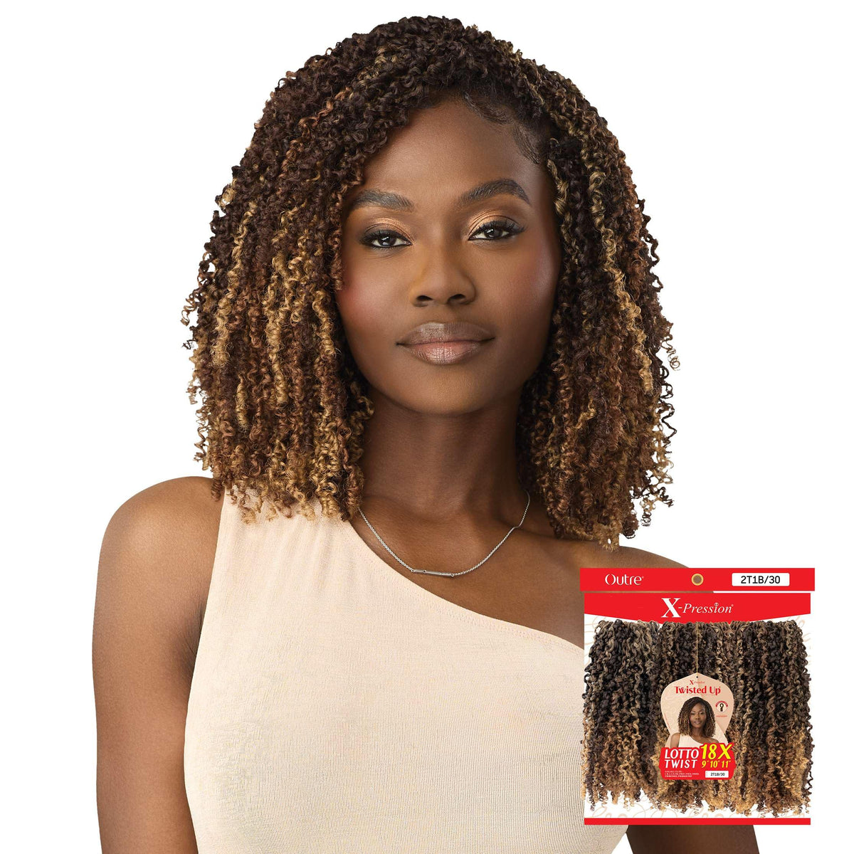 Outre X-Pression Twisted Up - Lotto Twist 9" 10" 11" 18X (MEDIUM BROWN 4)