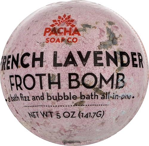 Pacha Soap French Lavender Round Froth Bomb, 5 Oz Beauty & Personal Care Pacha Soap Co