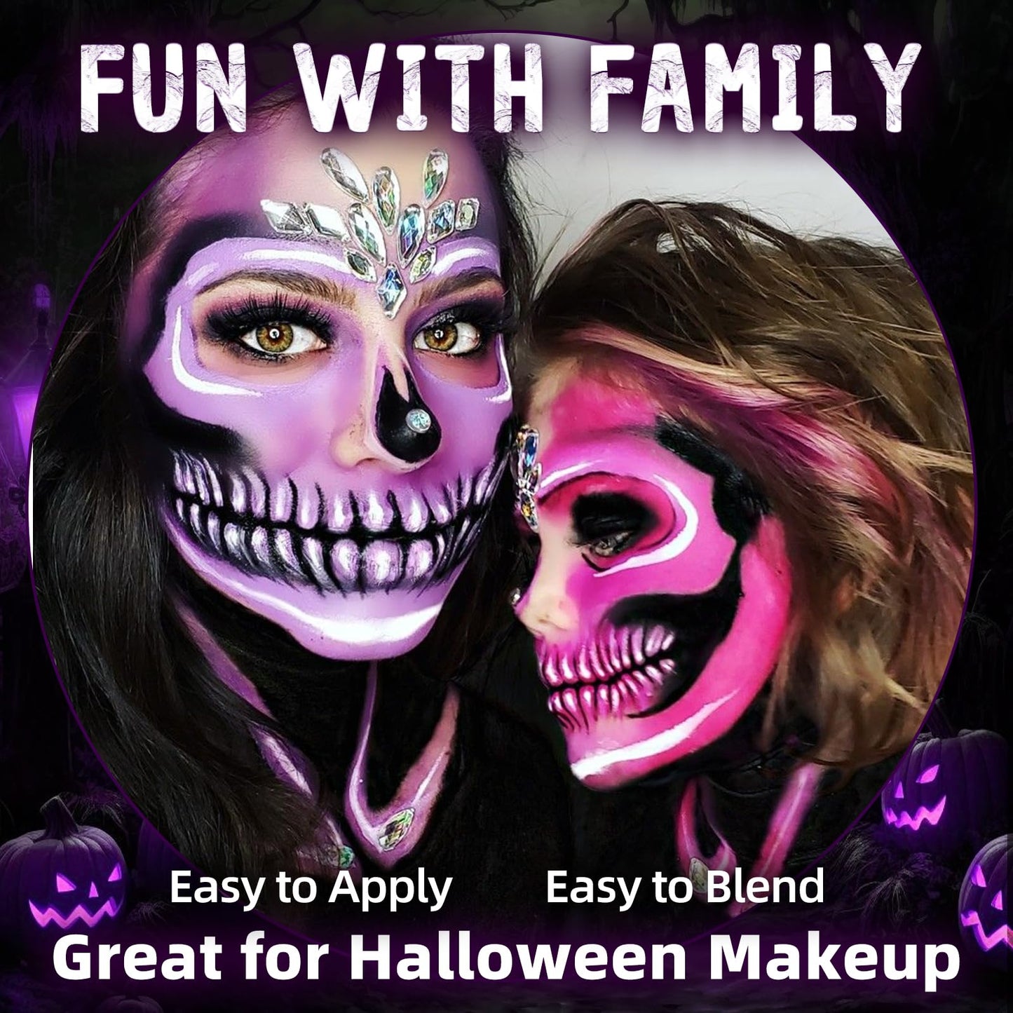 6 Color Purple Face Paint Palette, Professional Body Paint Violet Makeup, Washable Formula, Vibrant Purple Face & Body Paint for Halloween, Cosplay Beauty & Personal Care Js2U ZW