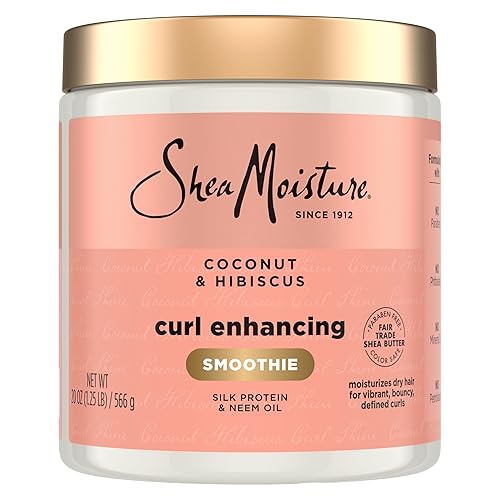 SheaMoisture Curl Enhancing Smoothie Hair Cream Coconut and Hibiscus for Thick, Curly Hair Sulfate Free and Paraben Free Curl Cream 20 oz Beauty & Personal Care SheaMoisture