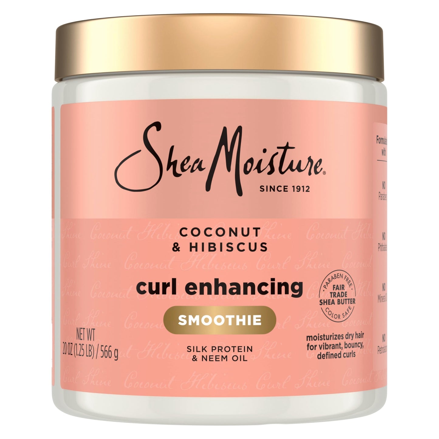 SheaMoisture Curl Enhancing Smoothie Hair Cream Coconut and Hibiscus for Thick, Curly Hair Sulfate Free and Paraben Free Curl Cream 20 oz Beauty & Personal Care SheaMoisture
