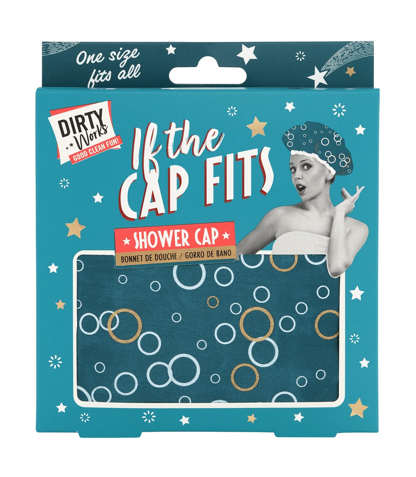 Dirty Works If The Cap Fits Shower Cap Beauty and Personal Care Dirty Works
