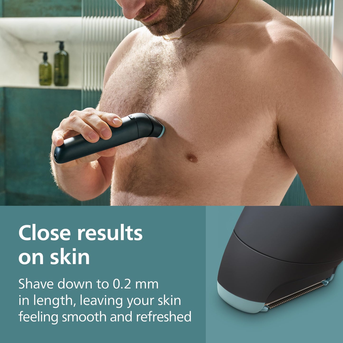 Philips Norelco Body Groomer Replacement Shaving Foil Head, 100% Showerproof & Waterproof Hypoallergenic Shaver Foil compatible with Philips Beauty and Personal Care Norelco