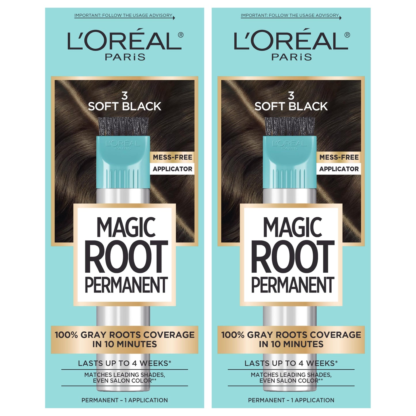 L'Oreal Paris Magic Root Permanent Hair Color Kit, 100% Gray Hair Coverage In Just 10 Minutes, Precision Brush Applicator for Seamless Application, 3 Beauty & Personal Care L'Oreal Paris
