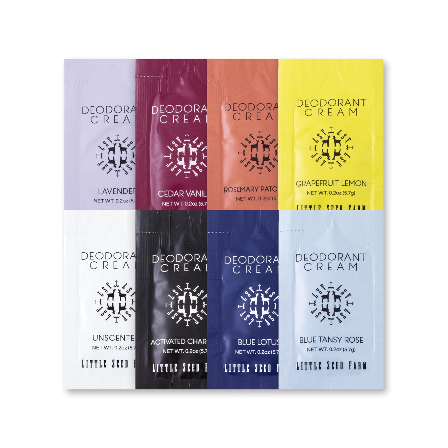 Little Seed Farm - Deodorant Cream Samples, 8 Pack - All Scents Beauty and Personal Care Little Seed Farm