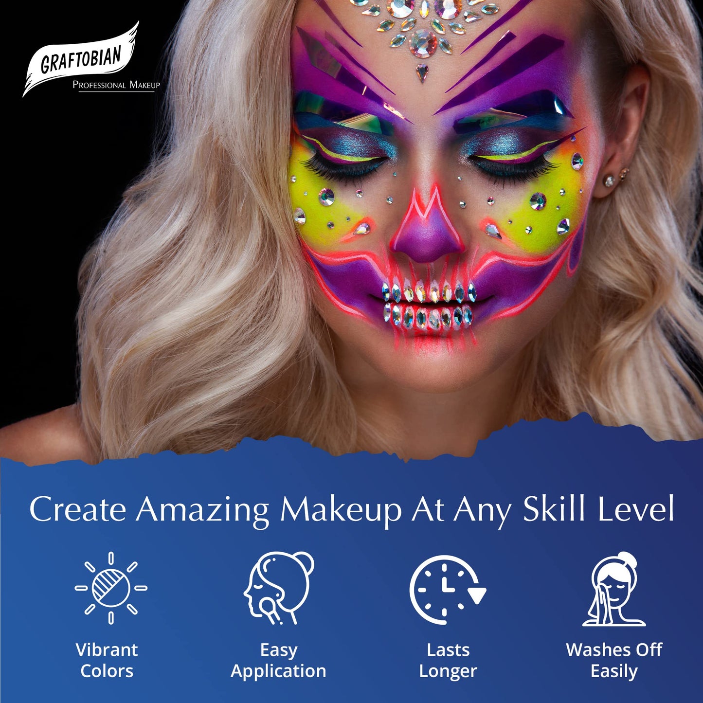 Graftobian Makeup ProPaint Face & Body Paint - 5 Creepy Colors Set 30ml - Halloween & Costume Makeup for Adults Beauty & Personal Care Graftobian