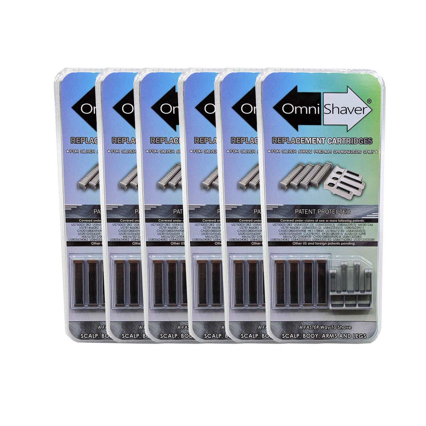 6 Pack Premium Omnishaver Replacement Cartridge Refill Kit with One Blade Removal Tool - An Alternative to Disposable, Self Cleans & Strops During Use Beauty and Personal Care OmniShaver