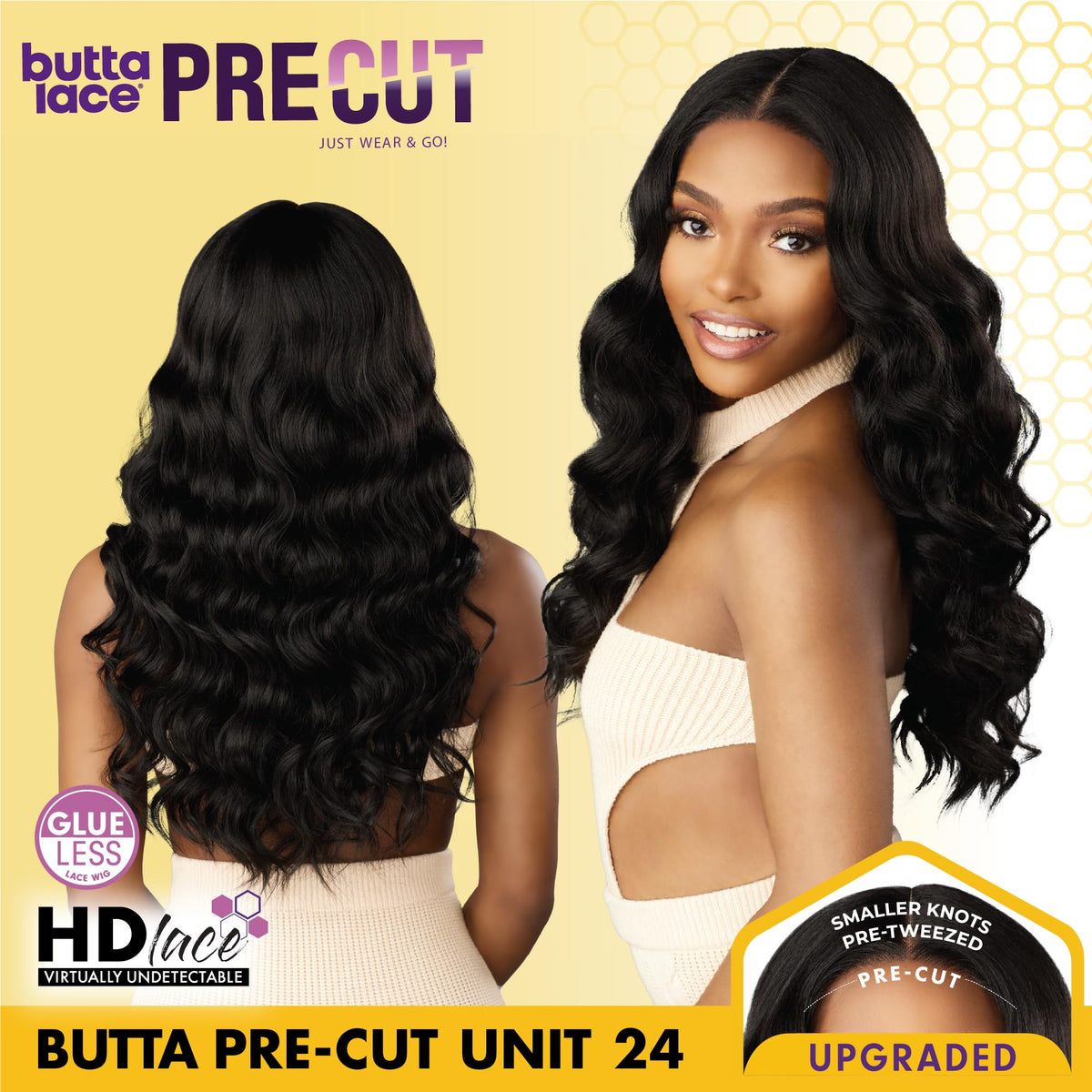 Sensationnel Butta Lace Precut Wig-Unit 24, ASHPEACHBLONDE
