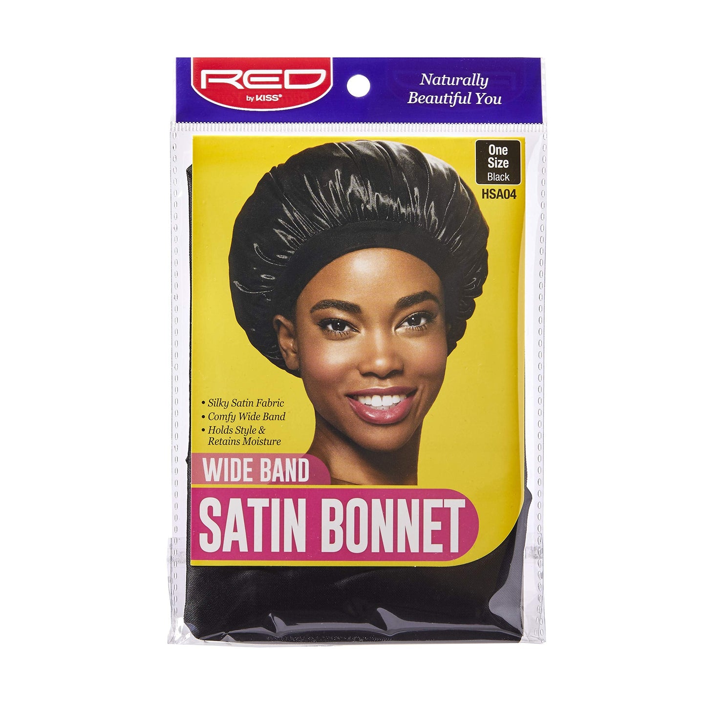 Red by Kiss Satin Bonnet Black (Wide Band) Beauty and Personal Care Red by Kiss