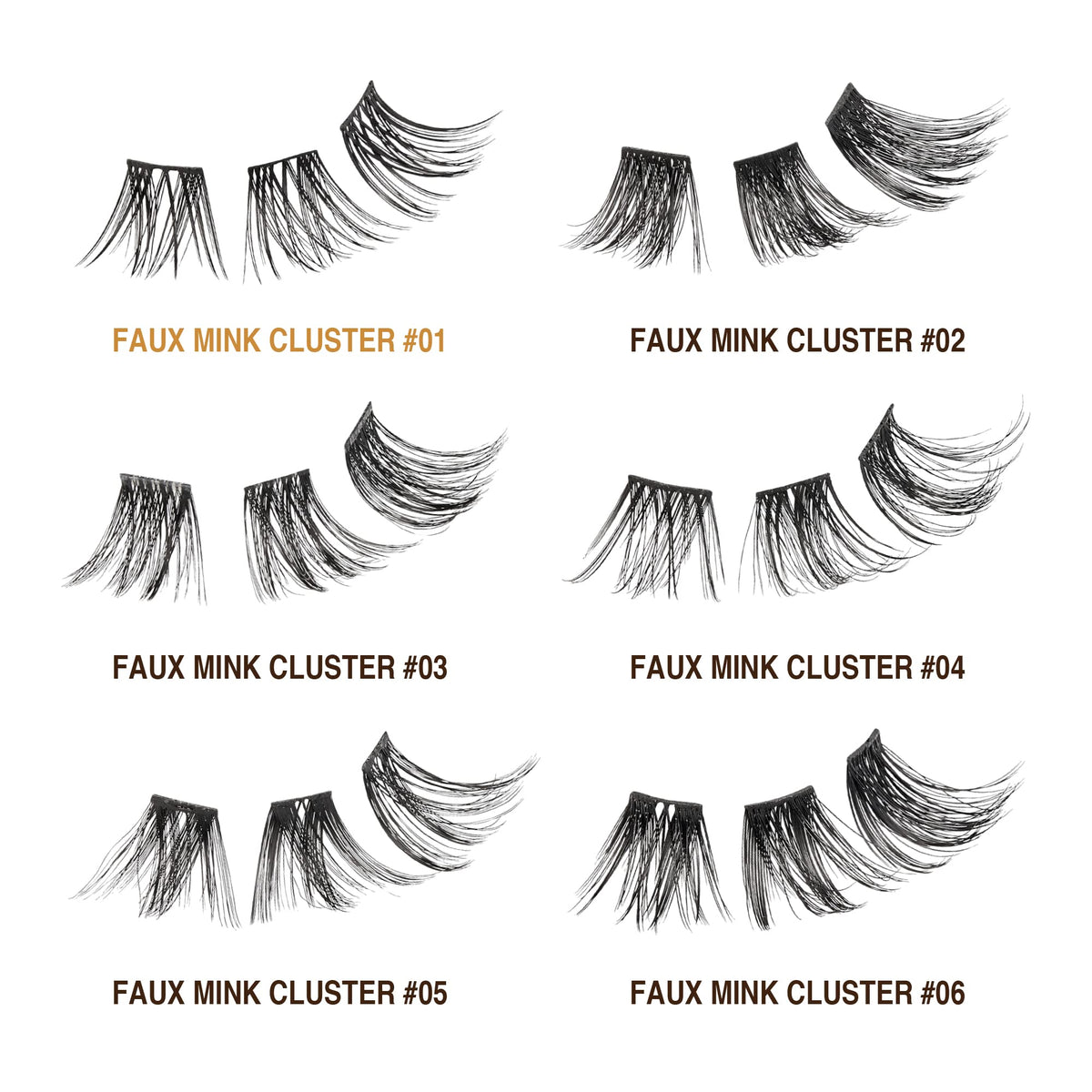 i•ENVY DIY Eyelash Extension Demi Extended - Featherlight Synthetic Reusable Artificial Eyelashes Multipack Lash Clusters