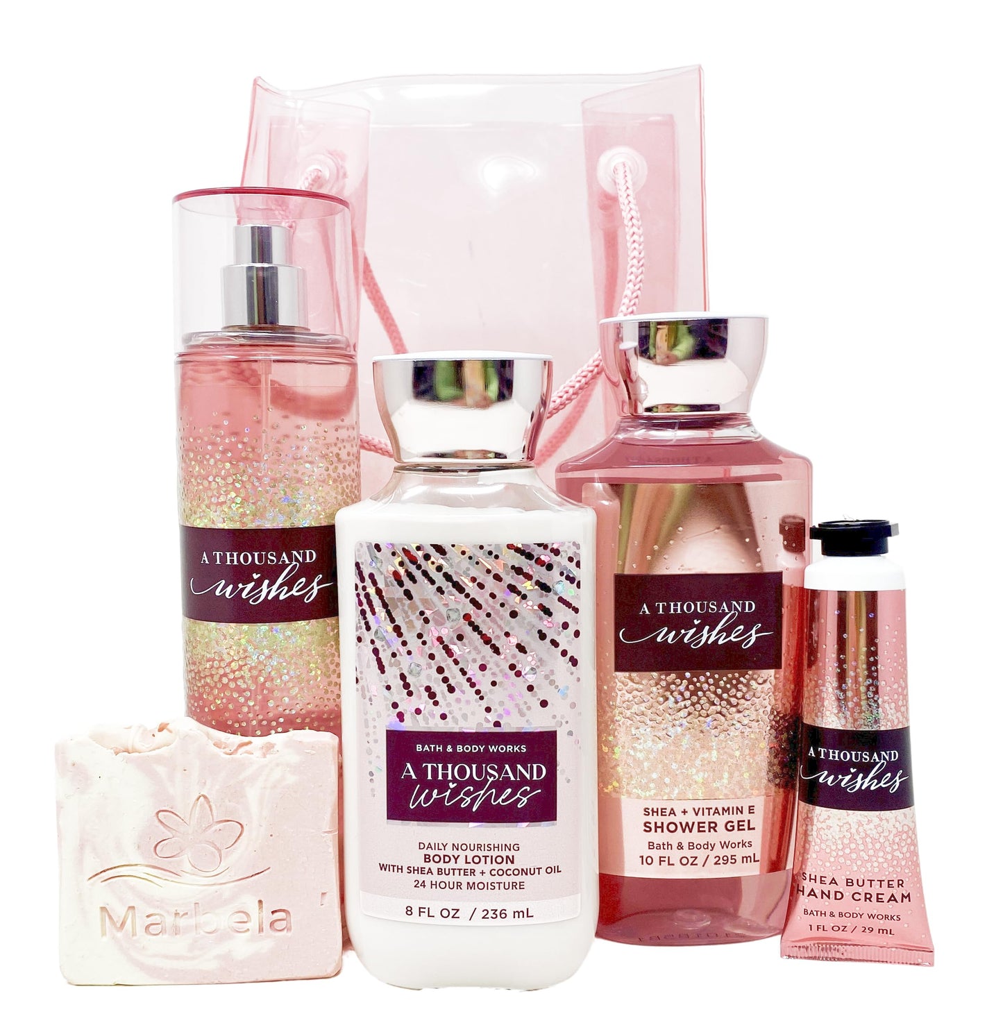 Bath & Body Works A Thousand Wishes - Gift Bag Set - Fine Fragrance Mist, Shower Gel, Body Lotion and Hand Cream With a Himalayan Salts Springs Sample Beauty and Personal Care Bath & Body Works