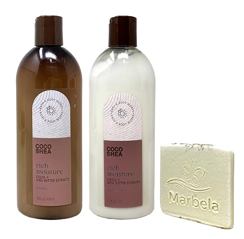 Bath & Body Works Coco Shea Rich Moisture Shampoo and Conditioner Bundle with a Natural Oats Sample Soap Beauty & Personal Care Bath & Body Works
