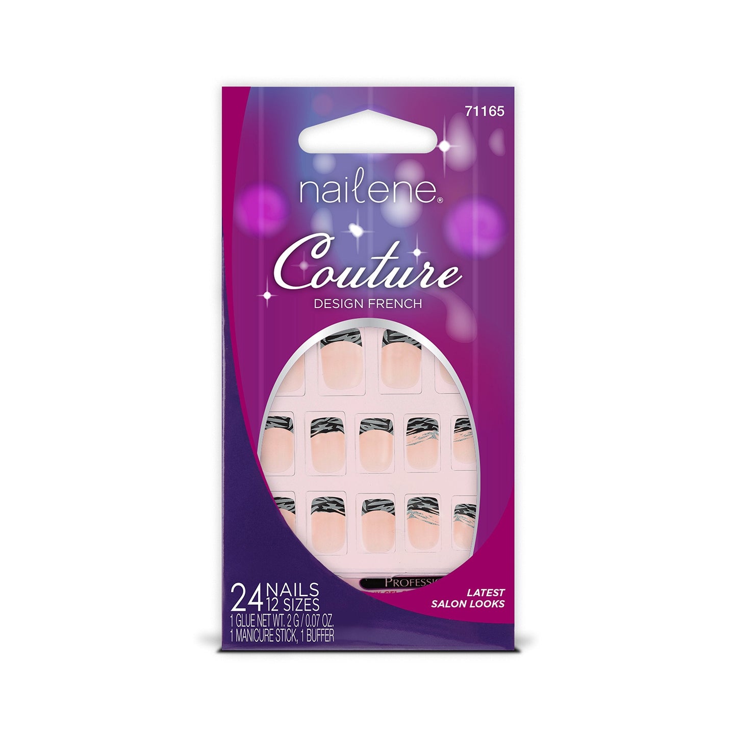 Nailene Nail Couture, Safari, Package of 24 Nails Beauty & Personal Care Nailene