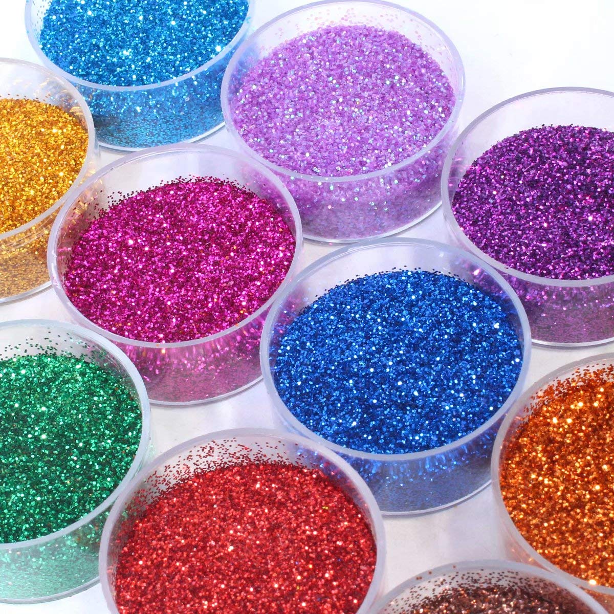 Fine Glitter 24 Colors Craft Glitter for Resin Makeup for Body Nail Face Hair Eyeshadow Lip Gloss Making Beauty & Personal Care LICOOL GLITTER