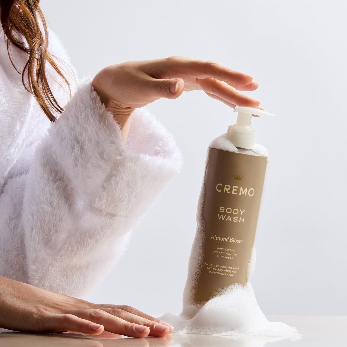 Cremo Skin Moisturizing Almond Bloom Women's Body Wash, Notes of Spicy Pink Pepper, Creamy Almond, and Soft Suede, 16 Fl Oz Beauty & Personal Care Cremo