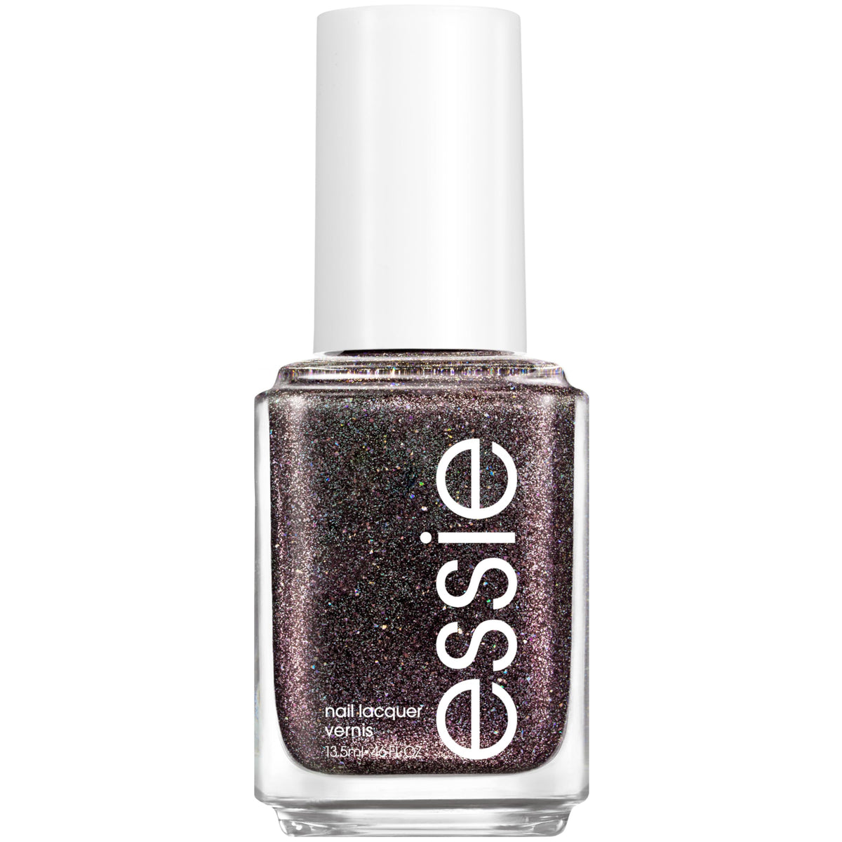 essie Nail Polish, Salon-Quality Black Shimmer Nail Polish, Vegan, 0.46 fl oz