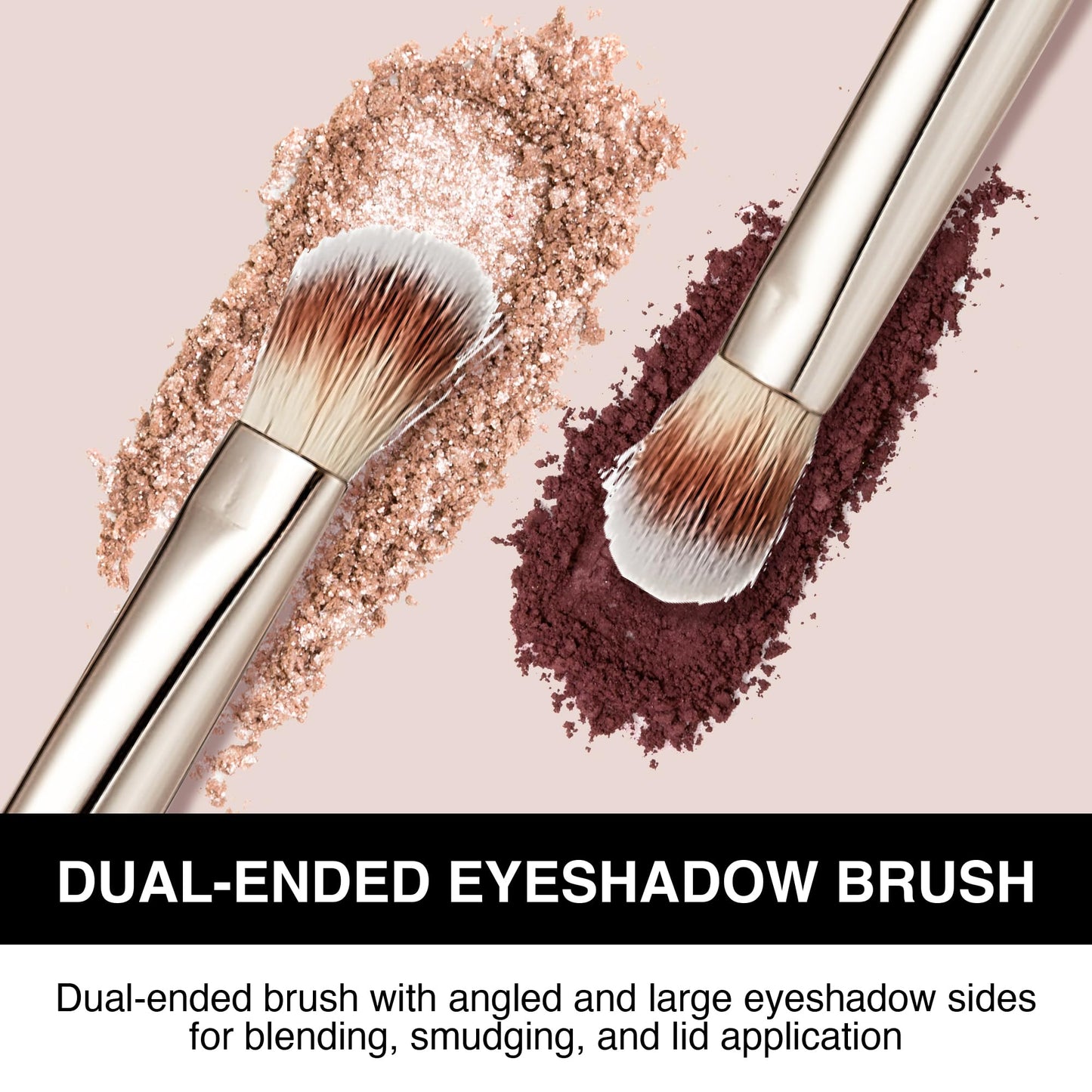 KISS NEW YORK Professional Dual Ended Eyeshadow Brush, Angled & Large Brush for Precise Shaping, Smudging Eyeshadow Application, Blending & Set Target Beauty & Personal Care Kiss