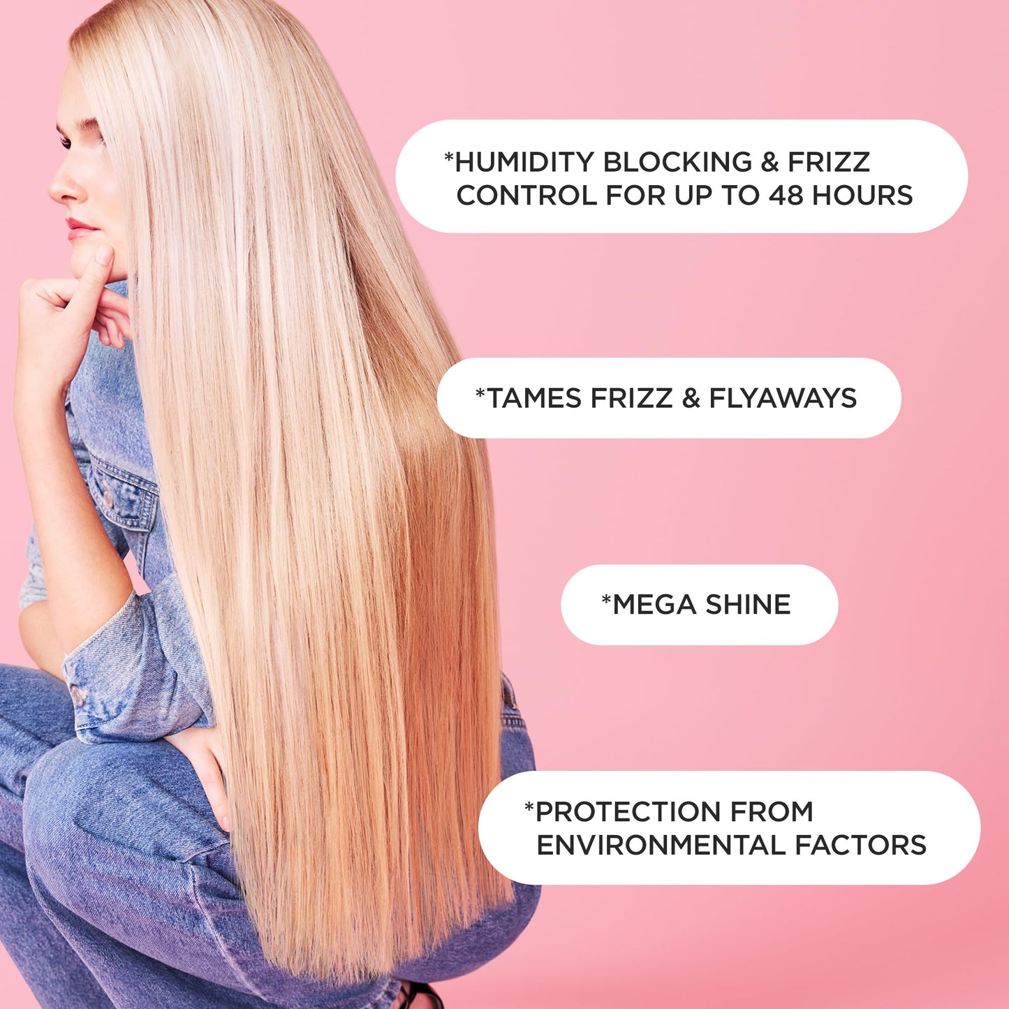 Cake Beauty Anti Frizz Shine Spray, The Shine On - Blocks Humidity for Smooth, Frizz Free, Shiny Hair - Safflower, Sweet Almond, Moringa & Argan Oil Beauty & Personal Care Cake Beauty