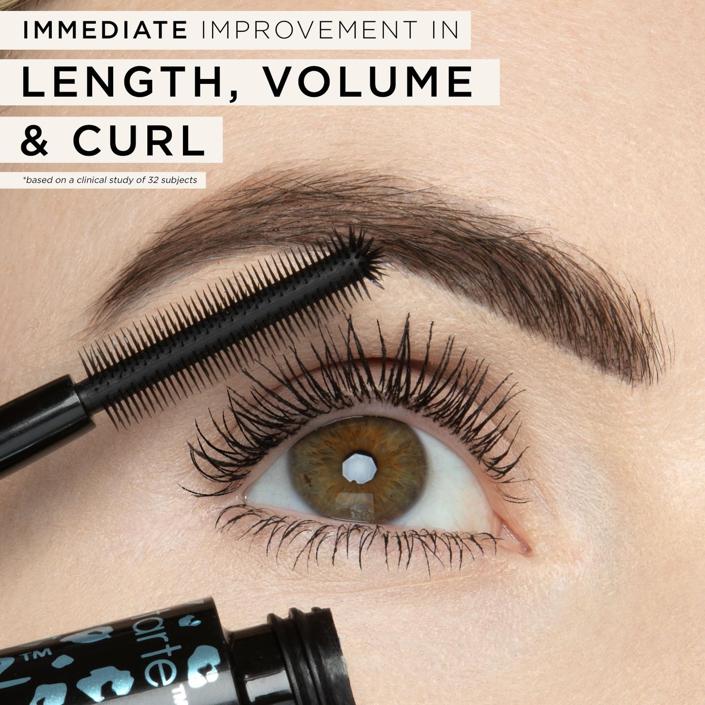 tarte maneater waterproof mascara - Extreme Curl, Instant Volume & Length, 16HR Ultra-Creamy Longwear Eye Makeup, Cruelty-Free, full size, black Beauty & Personal Care tarte
