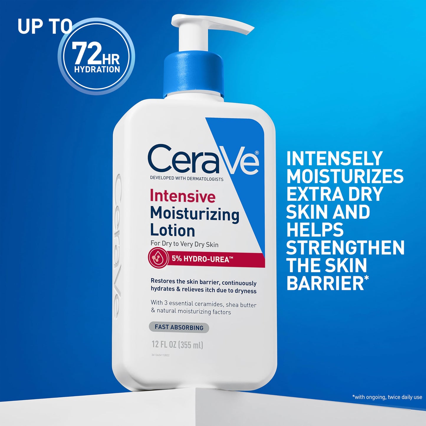 CeraVe Intensive Moisturizing Lotion, Hydro-Urea + Shea Butter, Body Lotion For Dry Skin, Relieves Signs Of Extra Dry Skin, Non Greasy Hydrating Cream Beauty and Personal Care CeraVe